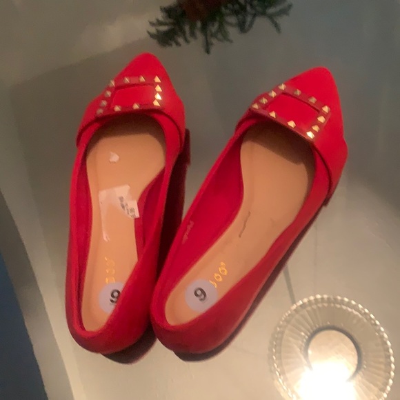 Very nice dressing flats in red - Picture 1 of 2